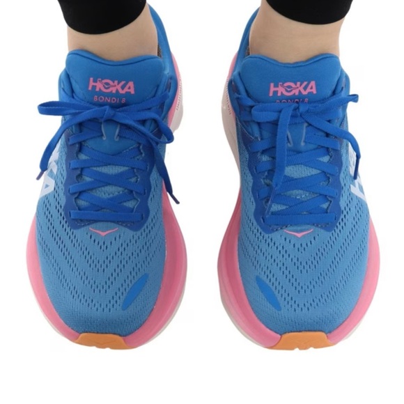 HOKA
WOMENS BONDI 8 Pink & Blue Sneakers/ Athletic Shoes Size 8 - Picture 2 of 14